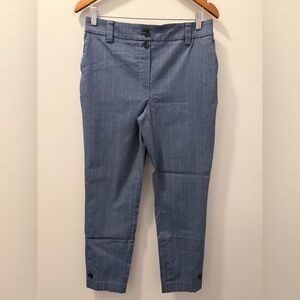 Reitmans Women's Blue Pinstripe Cropped Pants